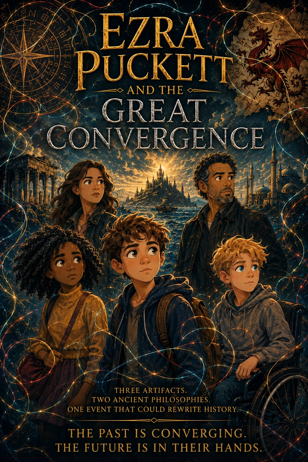 Cover concept for Ezra Puckett and the Great Convergence